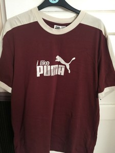 burgundy puma shirt