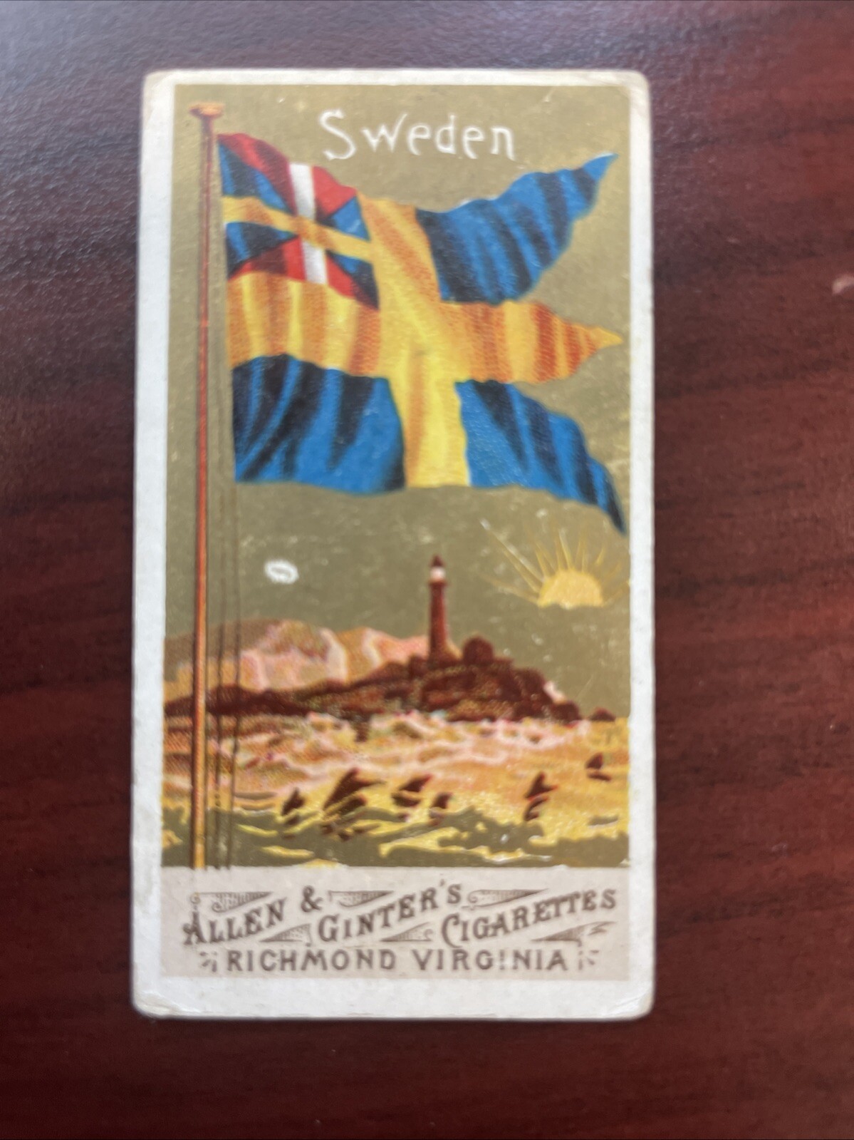 1887 N9 Allen & Ginter Flags Of All Nations Sweden