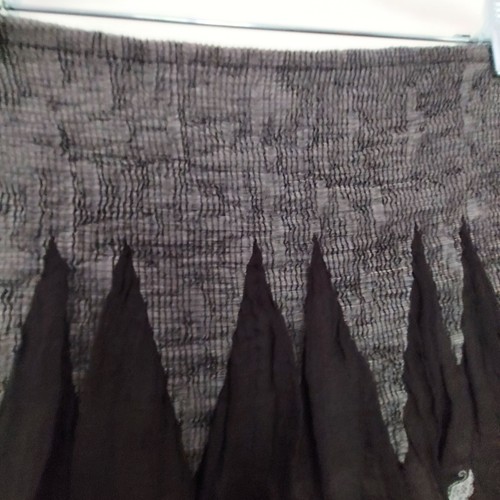 LAPIS Gypsy Rock gesmokt / trägerloses Kleid schwarz grau Schmetterling OS - Bild 2 von 7