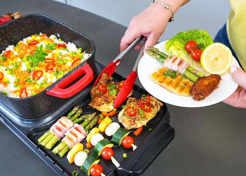 Electric Hot Pot and Grill Multifunctional Indoor Detachable Shabu Shabu,(Black) - Picture 6 of 12