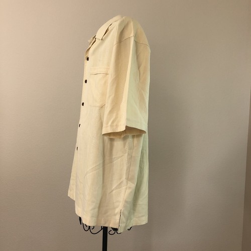 Jamaica Jaxx island style button up shirt Yellow men's size M - Picture 7 of 11