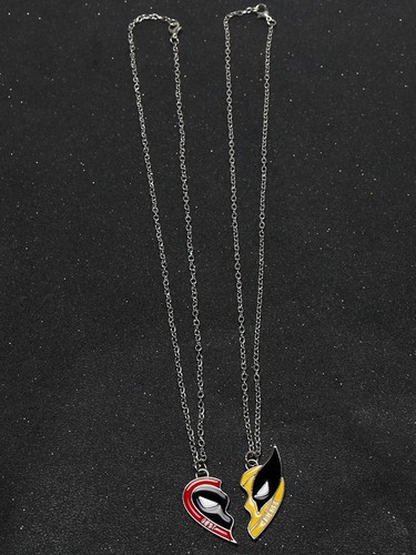 2PCS Deadpool 3 Wolverine Best Friends Necklace kychain Cosplay Pendant Jewelry - Picture 4 of 22