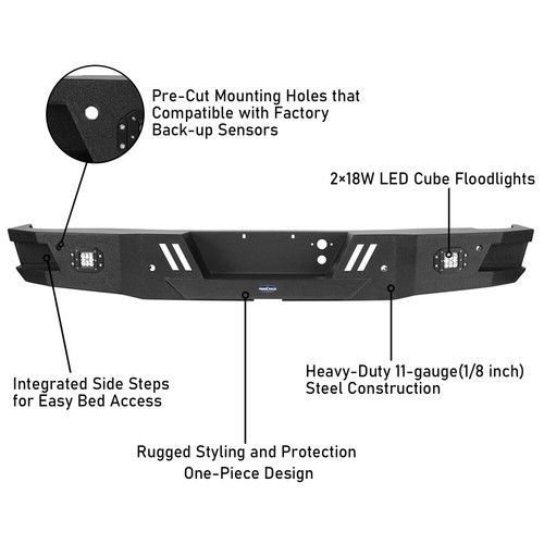 Sensores de estacionamiento de trabajo para parachoques delantero o trasero Fit Chevy Silverado 1500 16-18 - Imagen 11 de 17