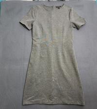 J. Crew Mercantile Women 4 Gray Short Sleeve Ponte Sheath Dress