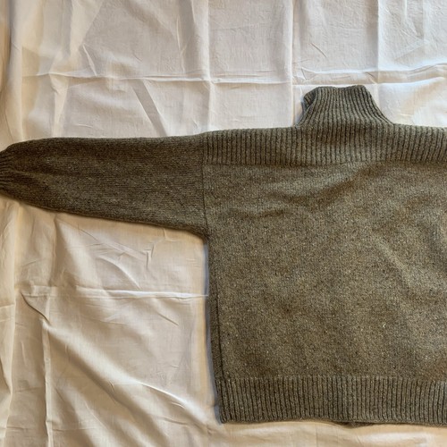 Mens Vintage Mari 100% Heavy Wool Cardigan Sweater Size XL Brown Shawl Collar - Picture 15 of 18