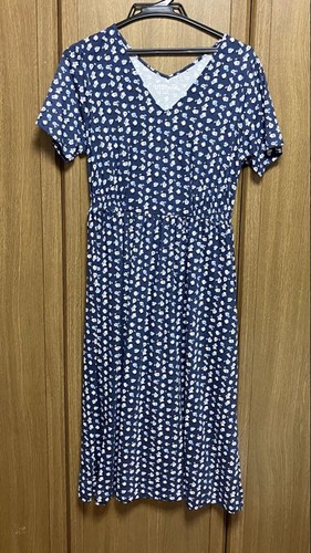 Vestido Uniqlo Paul Joe Azul Marino Algodón En Niveles L Usado Informal Elegante - Imagen 6 de 12