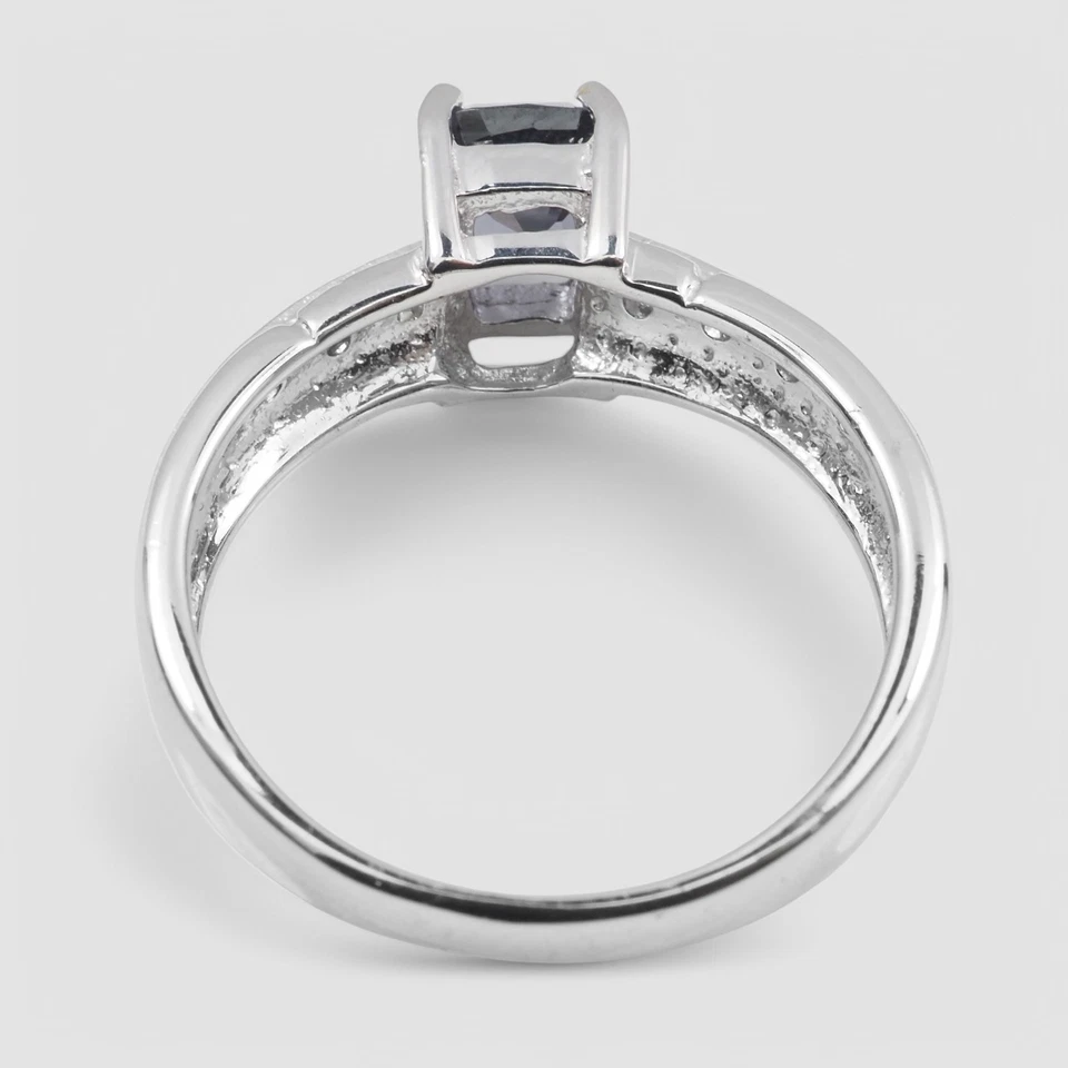 Finish Fine Jewelry Metallic Grey Spinel 1.11Ct 925 Sterling Silver Rings Size 6 - Image 4 of 4