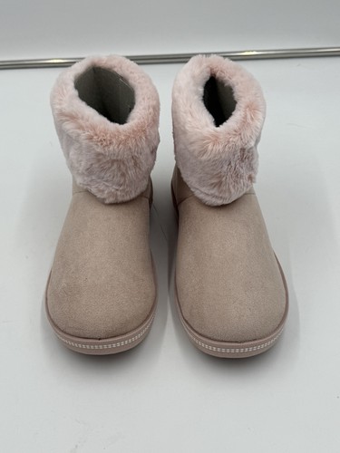 Skechers Campfire Slipper Bootie Boot Blush Pink Faux Fur Size 7.5 Memory Foam - Picture 2 of 12