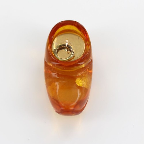 Italian Made Unikat Deutscher Bernstein Schuh Anhänger mit 14kt Gold -GP0280 UVP 595€!!! - Bild 5 von 15