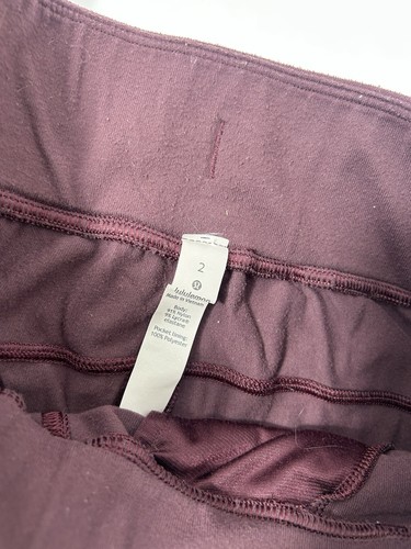 Lululemon Ready to Rulu Pant 29" W5BXOS Burgundy Joggers Women's Size 2 - Picture 3 of 9