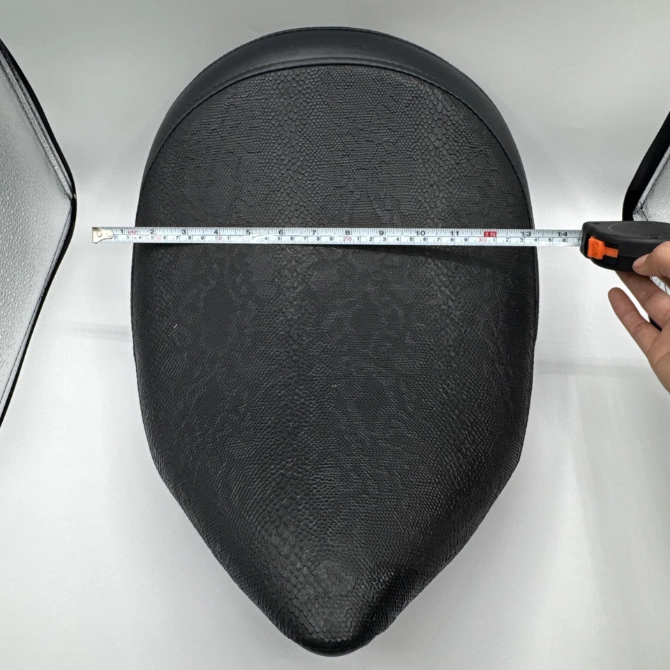 Asiento de motociclista Victory Vegas delantero solo negro imitación piel de serpiente 5435283 raro Foto 4 de 4