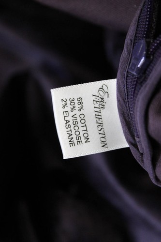 Erin Fetherston Womens Side Zip Mid Rise Velvet Skinny Leg Pants Purple Size 8 - Picture 5 of 7