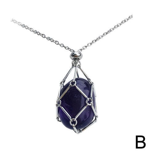 Interchangeable Crystal Holder Cage Necklace Stone X7K0 uks Holder G1X5 D1B4 - Picture 26 of 30