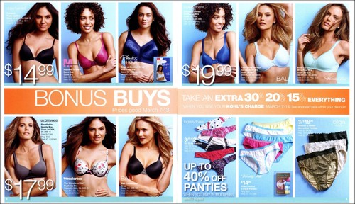 Kohl's - 2012, 7. März - Halbjährlicher Unterverkaufsflyer. BHs & Höschen usw. - Bild 2 von 8