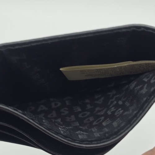 Portafoglio Kate Spade piccolo sottile porta carte colore nero pelle usato. - Foto 5 di 7
