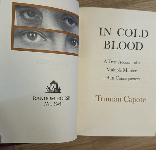 In Cold Blood by Truman Capote True Crime HC 1st Printing 1965 - Picture 2 of 5