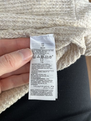 Cárdigan Old Navy para mujer talla XS caqui jaspeado tejido gofre frente abierto - Imagen 8 de 8