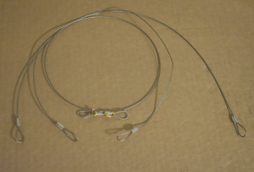 3 PK 24" 1/16" STAINLESS STEEL CABLE WITH TWO 2 1" LOOPS - Picture 4 of 4