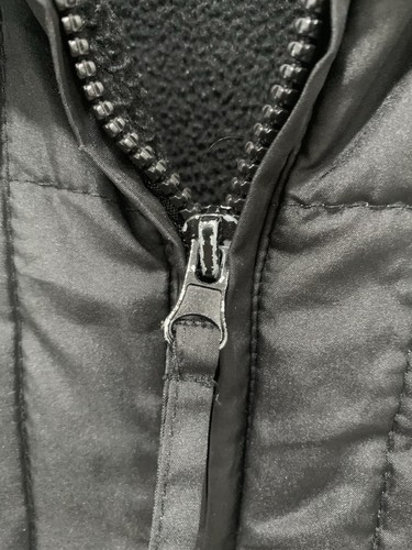VTG USA Polo Ralph Lauren Lined Puffer Vest Mens XL Black Full Zip White Pony - Picture 10 of 10