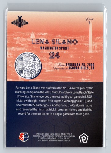 2023 Parkside NWSL Collection #1 Lena Silano - Picture 2 of 2