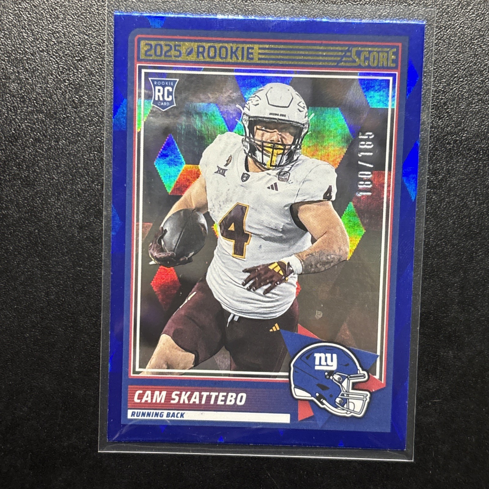 2025 Panini Score Cam Skattebo Cubic /185 RC Rookie #1