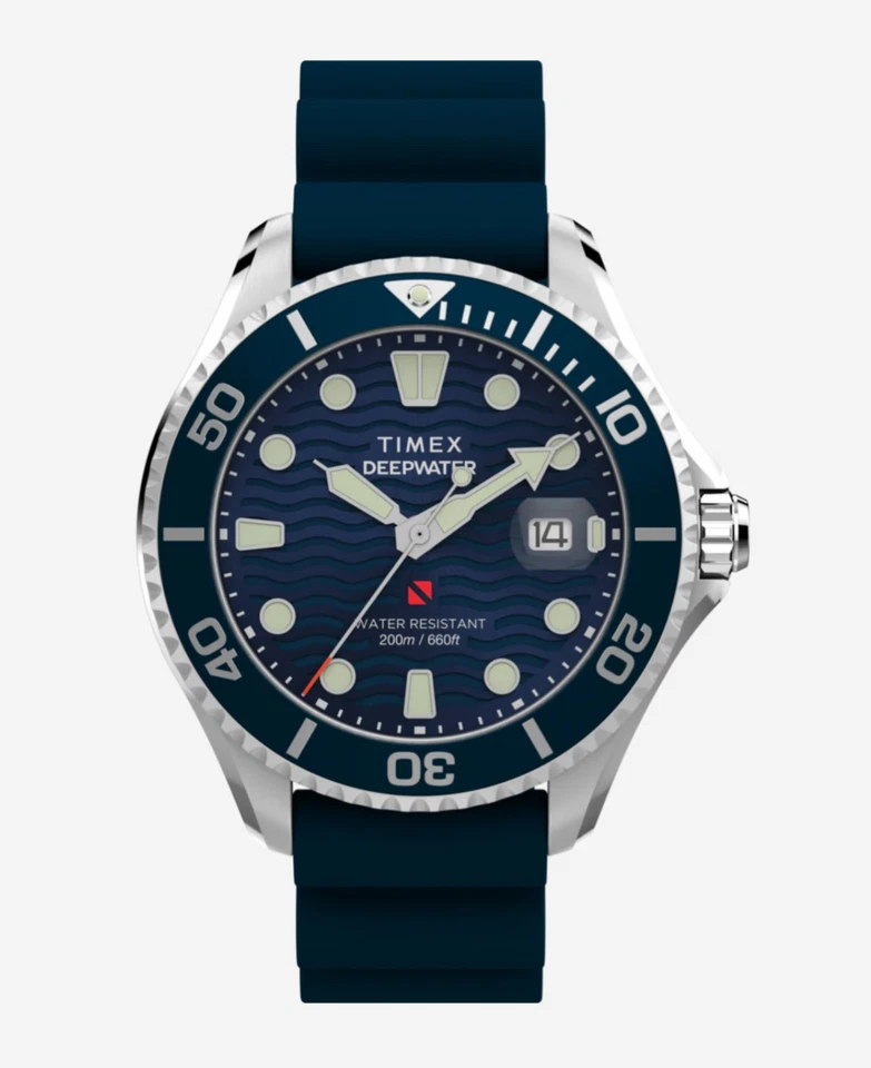 Timex Deep Water Meridian 200M 44mm Mens Watch • Sapphire • Luminova • TW2W81500 - Image 2 of 4