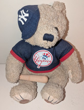New York Yankees Good Stuff Plush Teddy Bear Stuffed Animal Vintage 10" With Bat