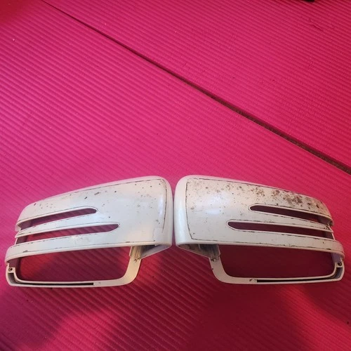 W204 OEM SIDE MIRROR COVER PAIR WHITE