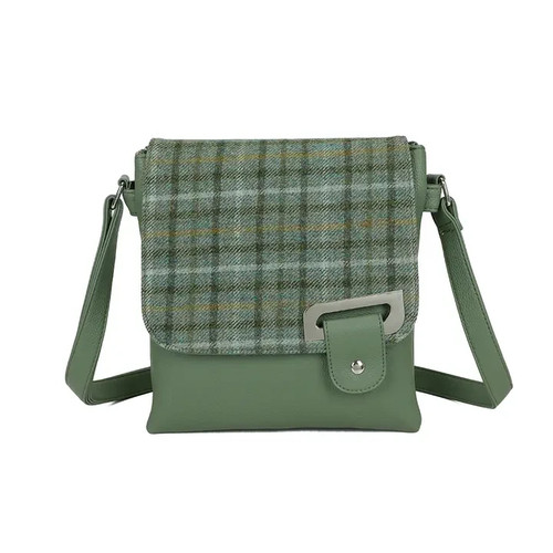Grüne Tweed Umhängetasche Messenger Bag 7114 - Made in UK - nur 34,95 £