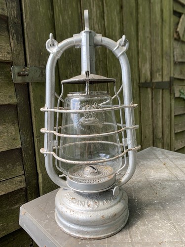 Vintage Feuerhand 201 Petroleumlampe / Hurrikanlampe. Große Feuer Hand Original
