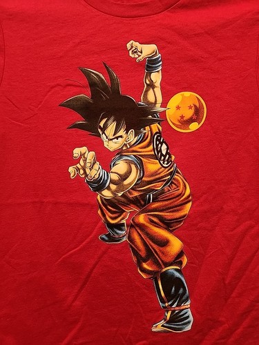 New Dragon Ball Z Goku Gap Kids Medium DBZ Anime Manga Red Cotton Tee - Picture 3 of 4