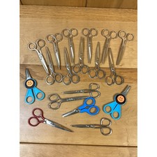 Lot of 18 Scissors Sewing Crafts USA Lefty Variety School Medical Small
