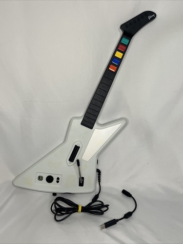 Xbox 360 Guitar Hero Gibson Xplorer RedOctane 95157 w/ USB Breakaway - TESTED - Picture 2 of 12