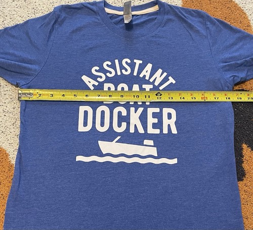 Kids Youth XL Blue Instant Message “Assistant Boat Docker” Tee - Picture 3 of 7