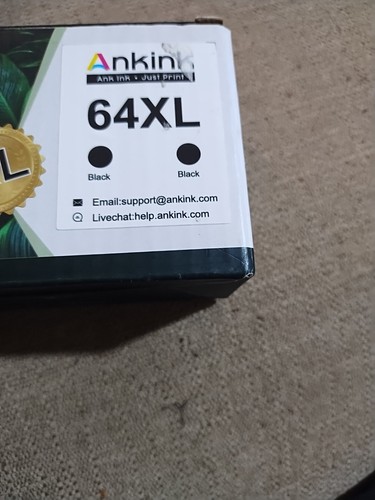 2-pk Compatible para HP 64XL- (2) Cartuchos de Tinta Negra Lote 64 XL - ENVÍO RÁPIDO GRATUITO - Imagen 2 de 5