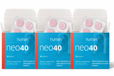 3xHumanN Neo40 Daily Heart & Blood Circulation Supplements to Boost Nitric Oxide