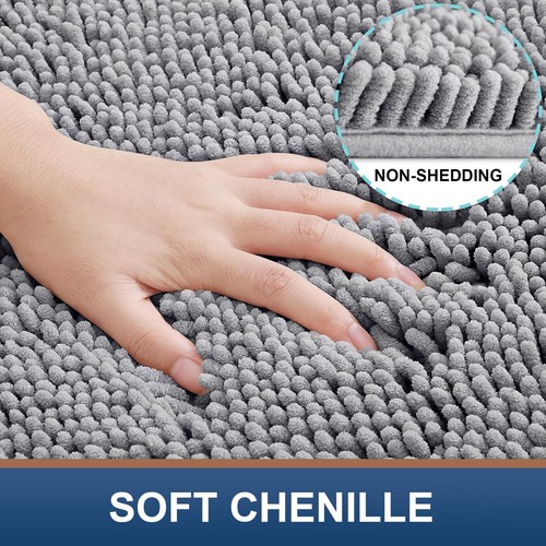 Luxury Chenille Toilet Rugs U-Shaped 24x20, Soft Absorbent Non-Slip Contour B... - Picture 2 of 8