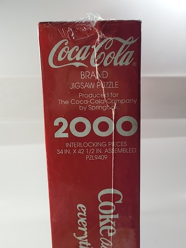 New Coca Cola Springbok 2000 Piece Jigsaw Puzzle Coke Adds Life Everything 1991 - Picture 10 of 14