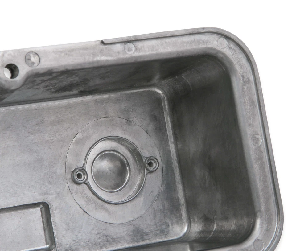 241-83 Holley M/T Valve Covers - Vintage Style - Finned - SBC - Satin Black - Image 2 of 4