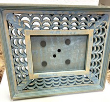 Azzure Distressed Picture Frame Hand Carved Wood in India Wall/stand Photo