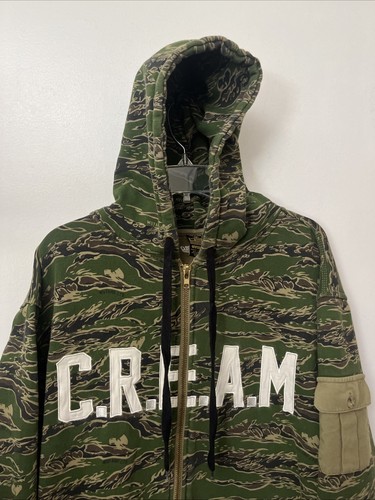 Wu-Tang Clan RARE Y2K CREAM Camouflage Zip Up Hoodie Size 2XL Rare - Bild 2 von 10