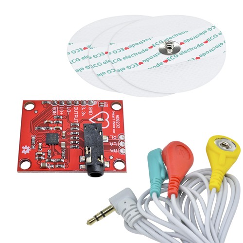 Modulo ECG AD8232 EKG monitoraggio cuore impulsi per kit sensore compatibile Arduino - Foto 16 di 20