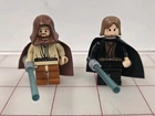 Lego Star Wars Obi Wan Kenobi and Anakin Light Up Lightsabers Minifigs Set 7257