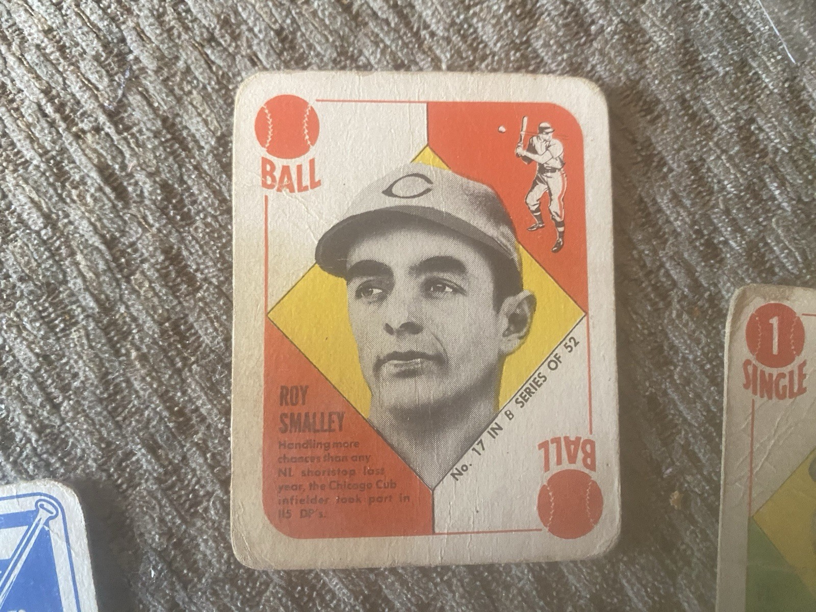1951 Topps Blue Backs Game Card Roy Smalley #17