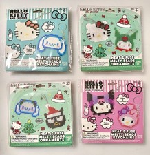 Hello Kitty and Friends Heat  Fuse Melty Beads keychains ornaments Lot of 4 set