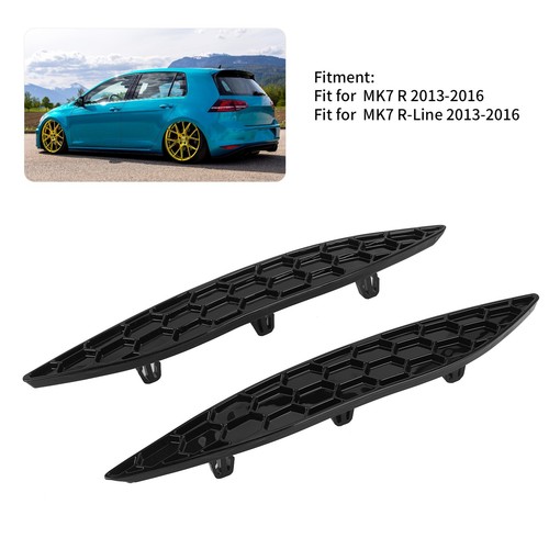 Glossy Black Reflector Plug And Play Rear Bumper Reflector 1 Pair For MK7 R - Picture 13 of 15