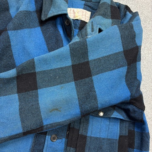 CC Filson Jacket Adult Medium Blue Mackinaw 100% Wool USA Outdoors Work Men* - Picture 8 of 17