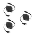  Set of 3 Hochgeschwindigkeits Ethernet Kabel Netzwerkkabel Einziehbar