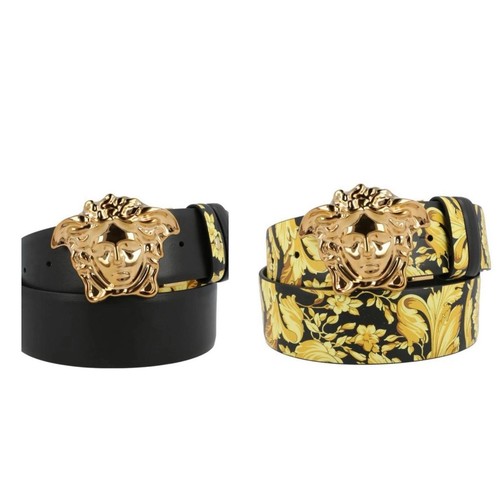 $625 VERSACE Reversible La Medusa Baroque Barroco & Black Leather Belt 95 / 38 - Picture 5 of 7