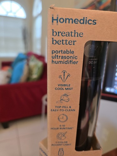 Homedics Portable Ultrasonic Humidifier NIB - Picture 2 of 4
